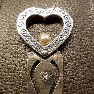 Brighton Heart Pearl Silver Bookmark